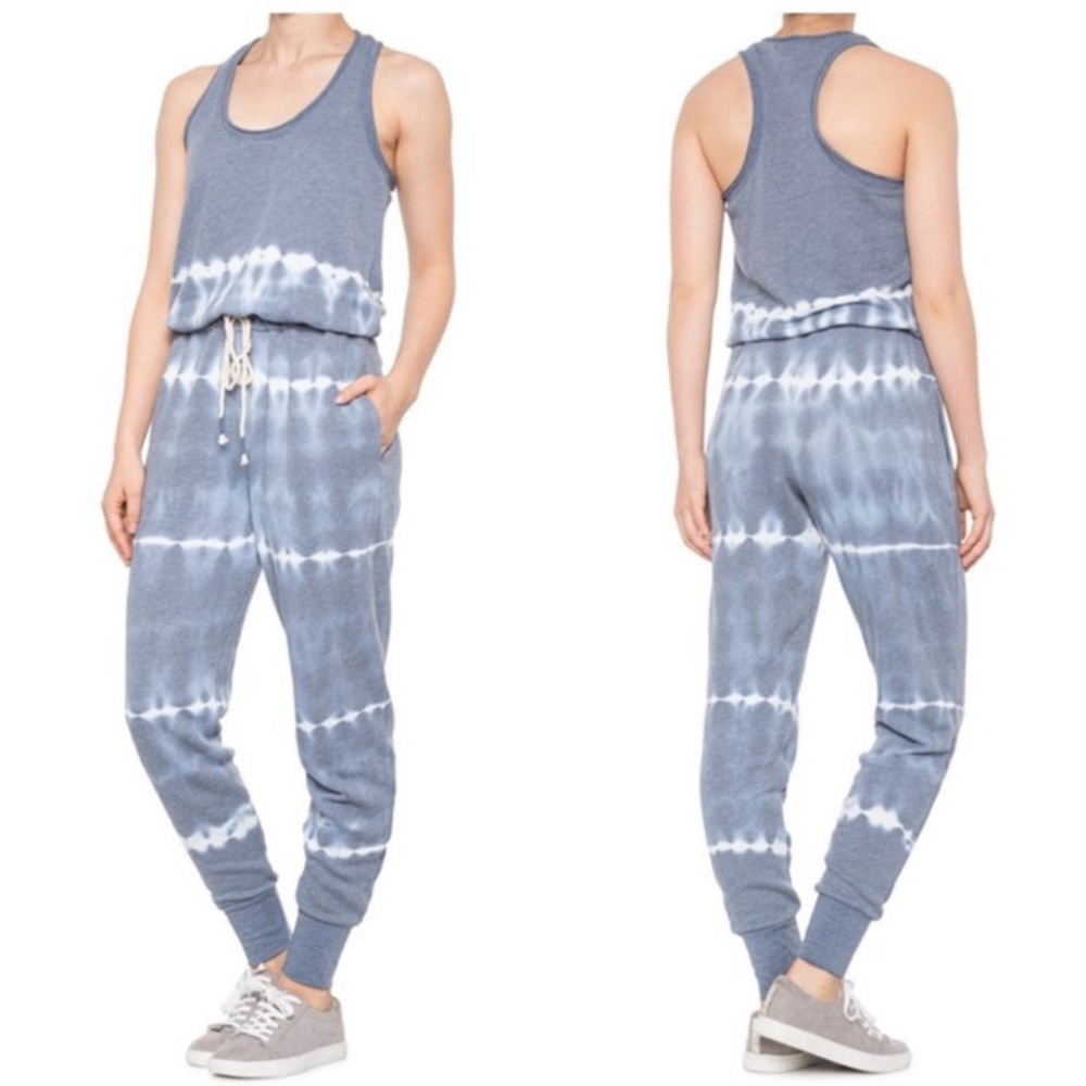 Young Fabulous & Broke Eberhart tie dye sleeveless racerback Jumpsuit Sm…